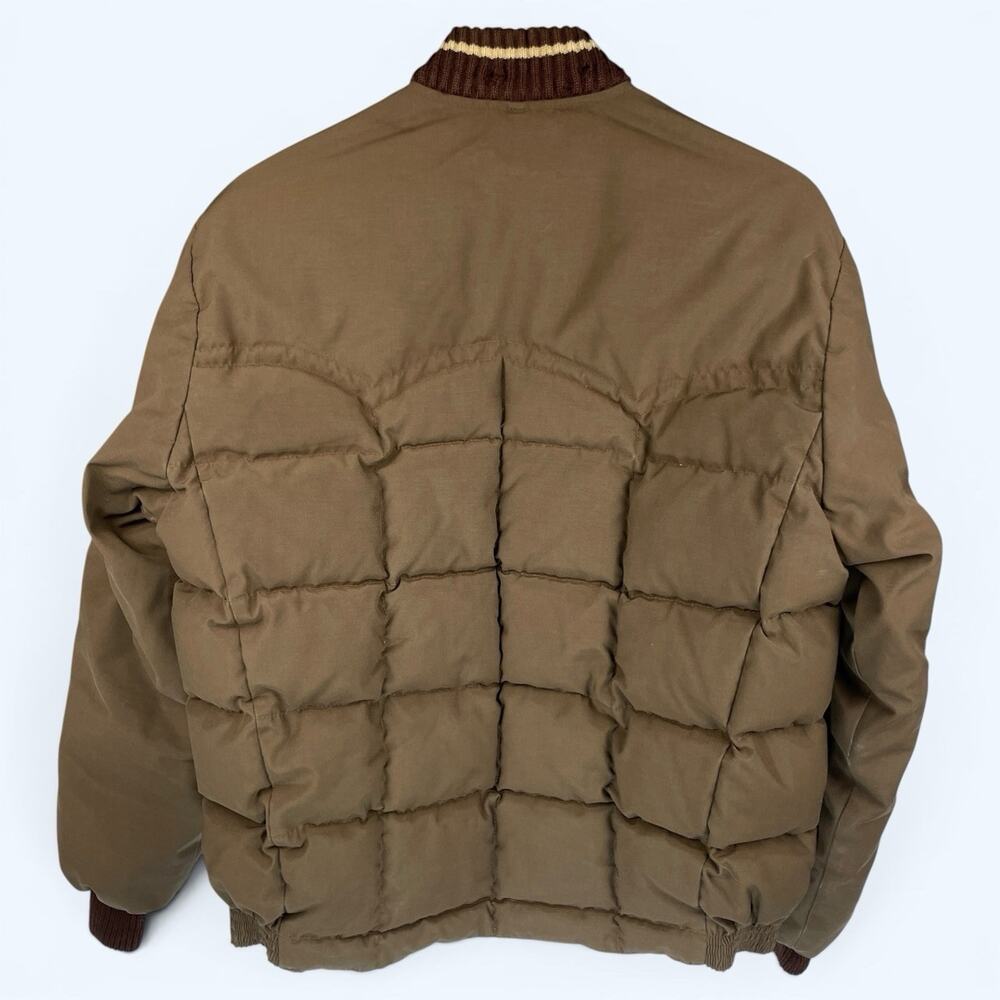 VTG Comfy USA Goose Down Canvas Jacket Brown Men's Size Small - Picture 2 of 11